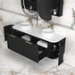 Hampshire 1500mm Satin Black Wall Hung Curve Vanity