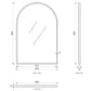 Archie 900(H)x600(W) Gold Metal Framed Tuffi Mirror