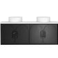 Laguna 1500mm Black American Oak Wall Hung Vanity