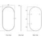 Noosa 1200(W)x600(H) White Metal Frame Tuffi Mirror- Install Horizontal or Vertical