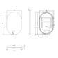 LED Noosa 900(H)x600(W) Frameless Tuffi Mirror - Install Horizontal or Vertical