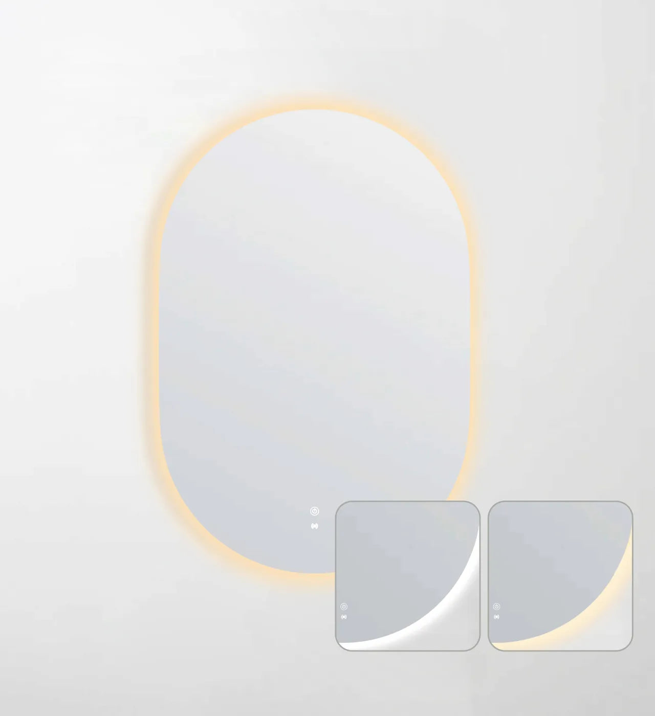LED Noosa 900(H)x600(W) Frameless Tuffi Mirror - Install Horizontal or Vertical