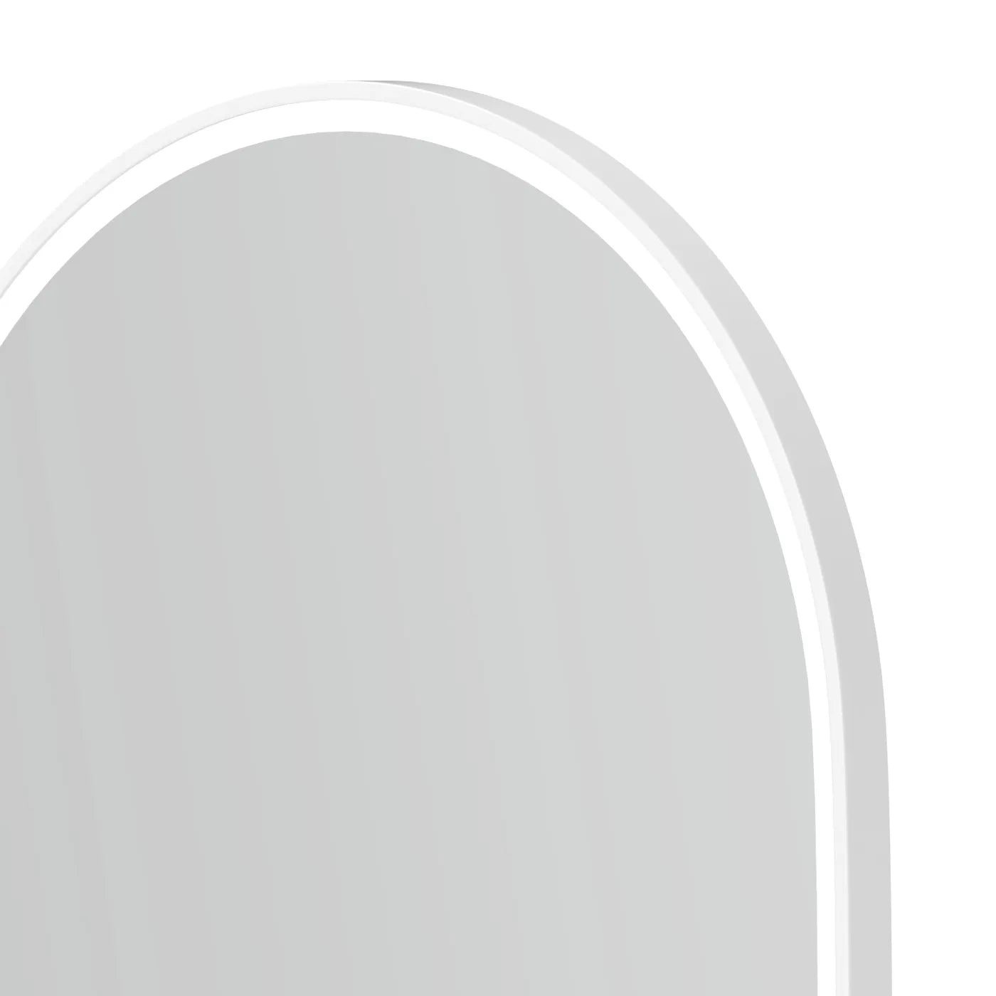 LED Noosa 900(H)x600(W) White Metal Frame Tuffi Mirror- Install Horizontal or Vertical