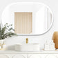 LED Noosa 900(H)x600(W) White Metal Frame Tuffi Mirror- Install Horizontal or Vertical