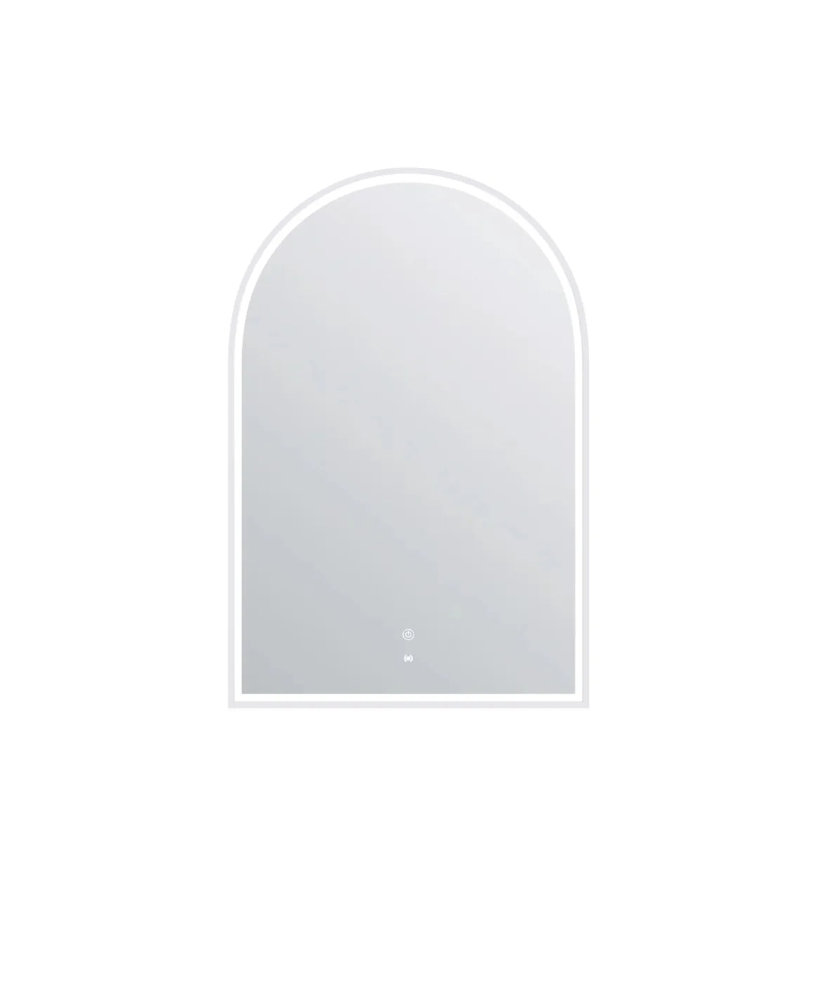LED Archie 900(H)x600(W) White Metal Frame Tuffi Mirror