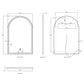 LED Archie 900(H)x600(W) White Metal Frame Tuffi Mirror