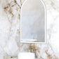 LED Archie 900(H)x600(W) White Metal Frame Tuffi Mirror