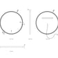 LED Bondi 800mm White Metal Frame Tuffi Mirror