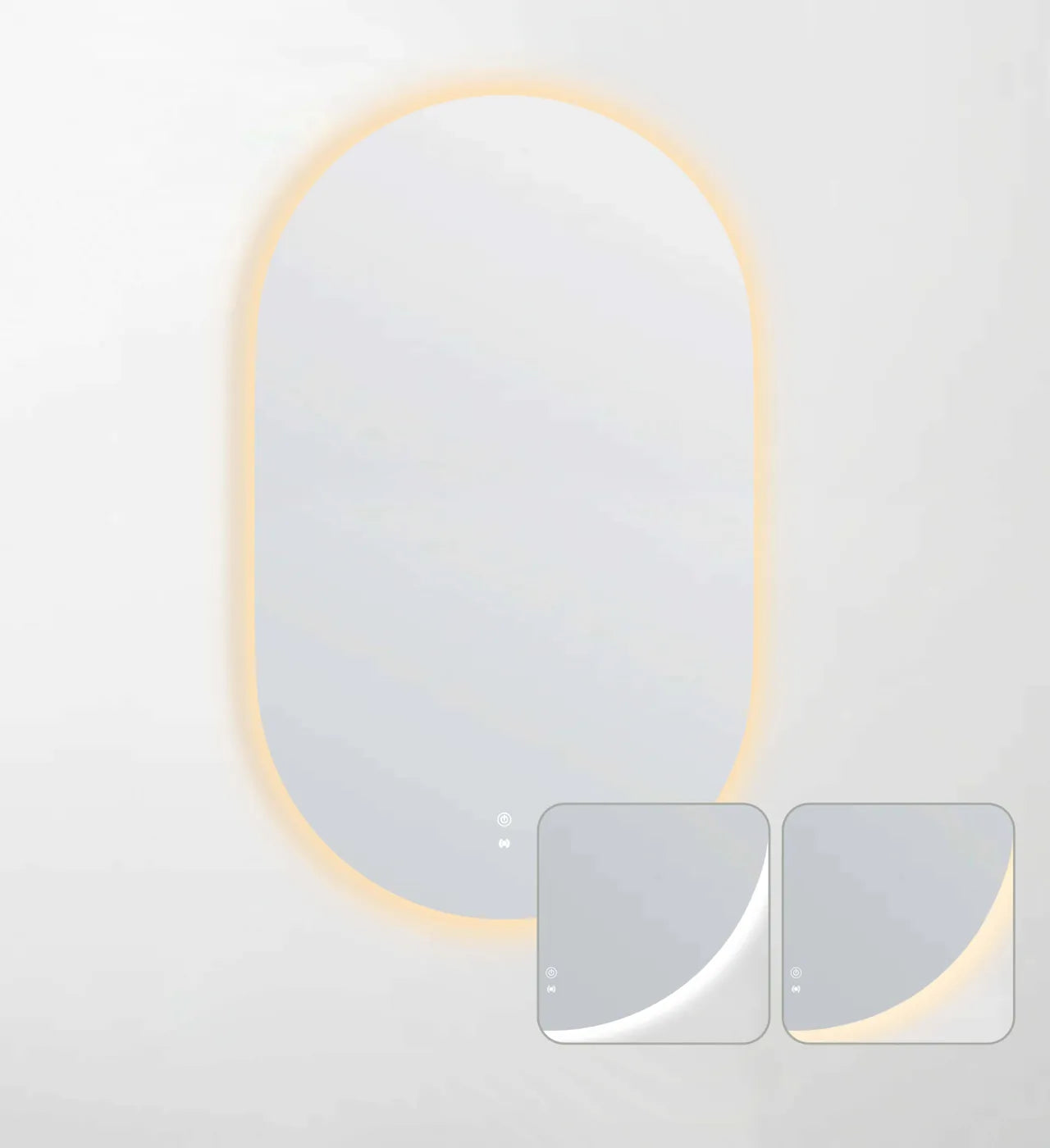LED Noosa 1200(W)x750(H) Frameless Tuffi Mirror - Install Horizontal or Vertical
