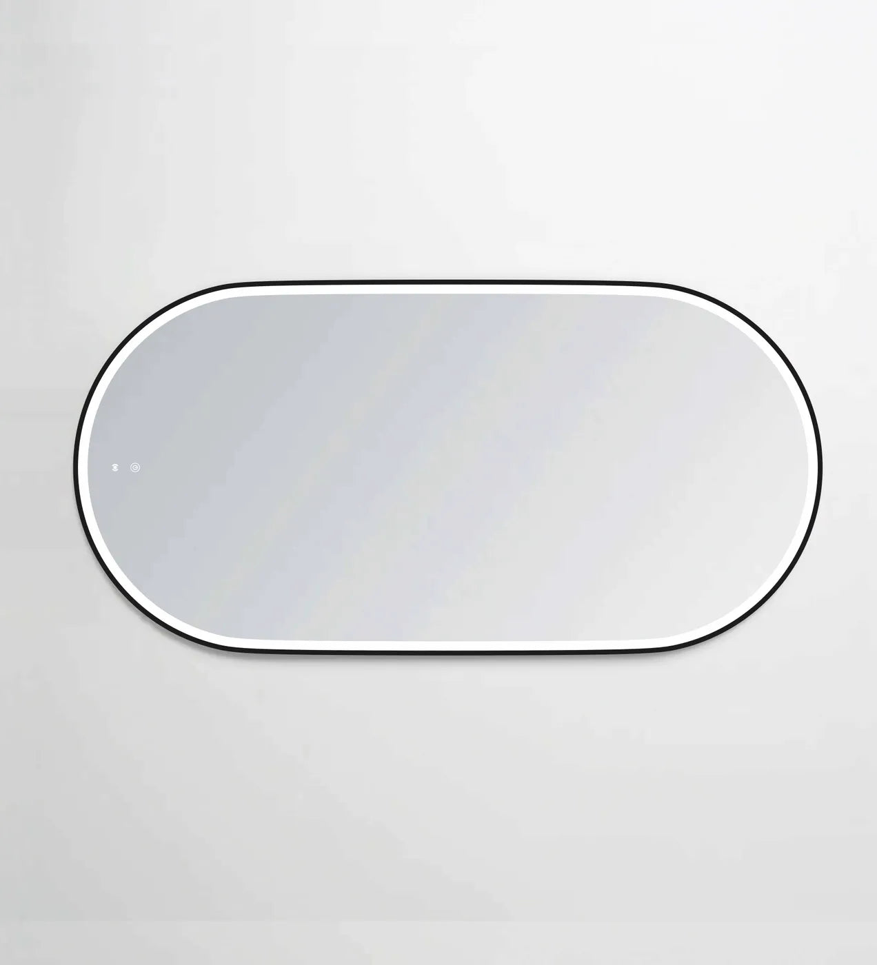 LED Noosa 1500(W)x750(H) Black Metal Frame Tuffi Mirror- Install Horizontal or Vertical