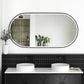 LED Noosa 1500(W)x750(H) Black Metal Frame Tuffi Mirror- Install Horizontal or Vertical