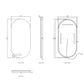 LED Noosa 1500(W)x750(H) Frameless Tuffi Mirror - Install Horizontal or Vertical