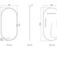 LED Noosa 1500(W)x750(H) White Metal Frame Tuffi Mirror- Install Horizontal or Vertical