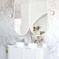 LED Noosa 1500(W)x750(H) White Metal Frame Tuffi Mirror- Install Horizontal or Vertical