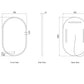 LED Noosa 1200(W)x750(H) Gold Metal Frame Tuffi Mirror- Install Horizontal or Vertical