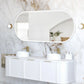 LED Noosa 1800(W)x750(H) White Metal Frame Mirror- Install Horizontal or Vertical