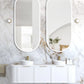 LED Noosa 1800(W)x750(H) White Metal Frame Mirror- Install Horizontal or Vertical