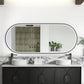 LED Noosa 1800(W)x750(H) Black Metal Frame Mirror- Install Horizontal or Vertical