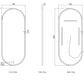 LED Noosa 1800(W)x750(H) Black Metal Frame Mirror- Install Horizontal or Vertical