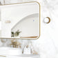 LED Newport 1200(W)x750(H) Gold Metal Frame Tuffi Mirror- Install Horizontal or Vertical