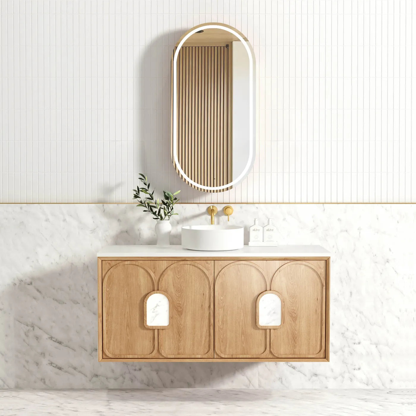 Laguna Mark II 1200mm Woodland Oak Wall Hung Vanity
