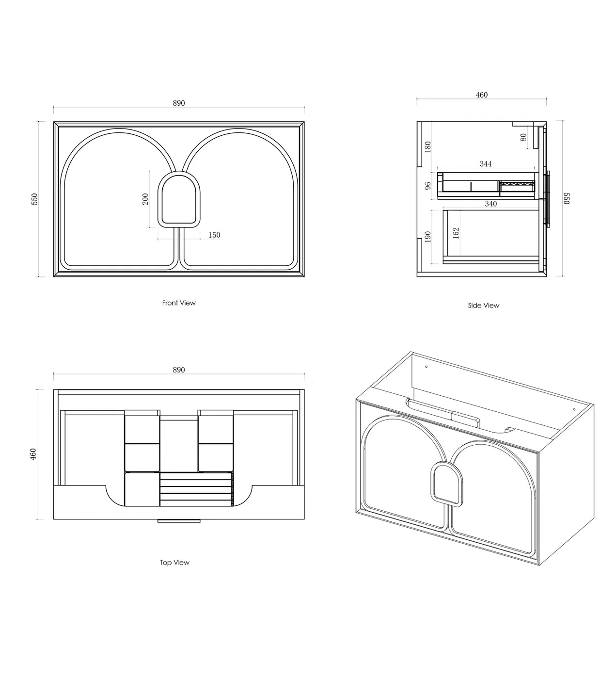 Laguna Mark II 900mm Woodland Oak Wall Hung Vanity