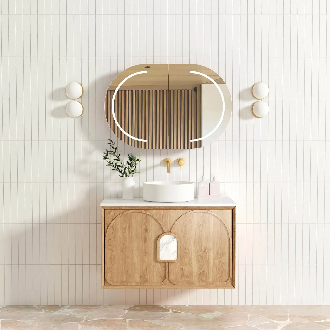 Laguna Mark II 900mm Woodland Oak Wall Hung Vanity