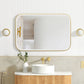 LED Newport 900(H)x600(W) Gold Metal Frame Tuffi Mirror- Install Horizontal or Vertical