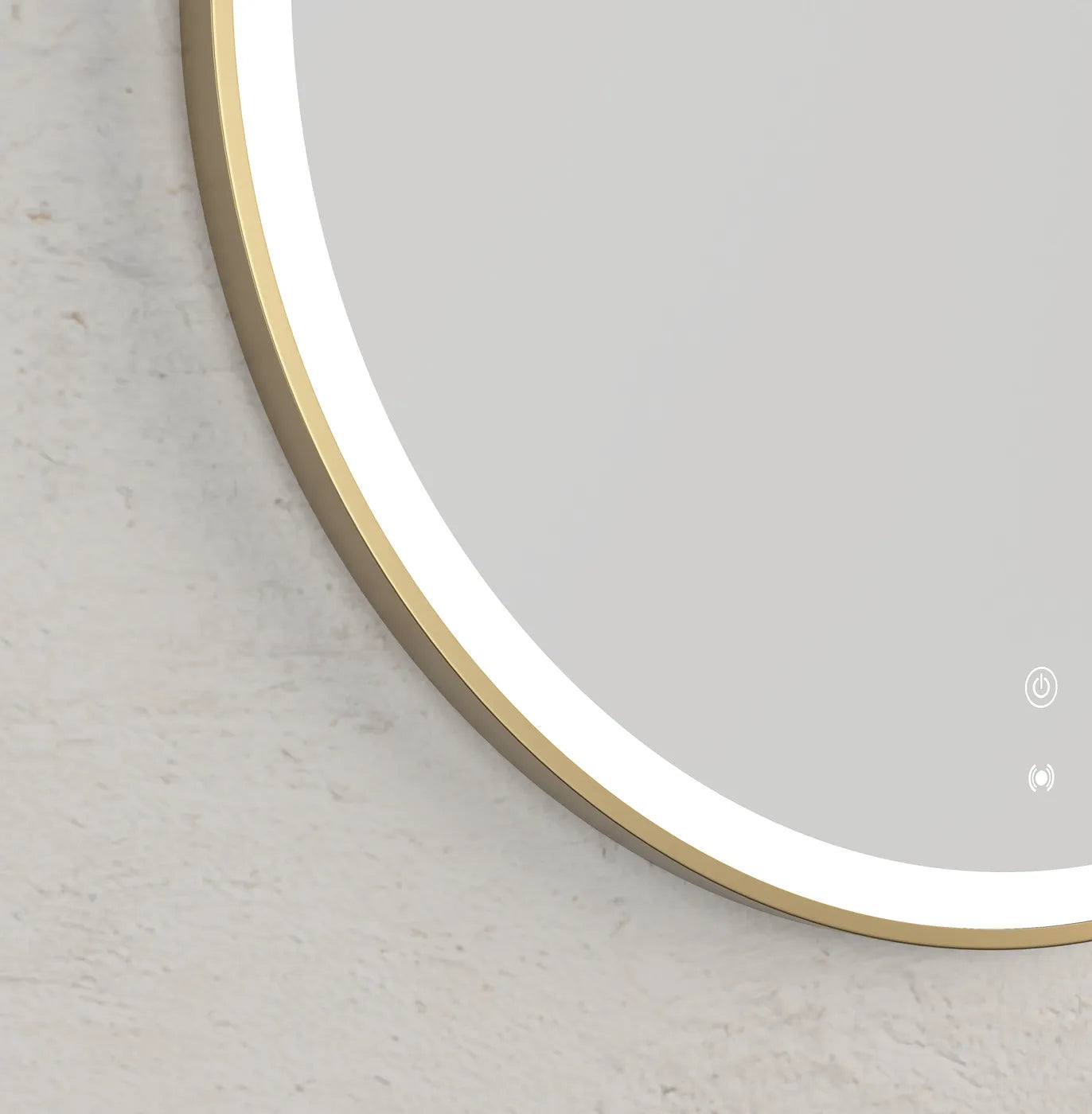 LED Bondi 800mm Gold Metal Frame Tuffi Mirror