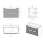 Byron Fluted 900mm Woodland Oak Wall Hung Vanity