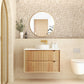 Byron Fluted 900mm Woodland Oak Wall Hung Vanity