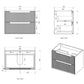 Byron Fluted 750mm Woodland Oak Wall Hung Vanity
