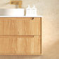 Byron Fluted 1200mm Woodland Oak Four Drawer Wall Hung Vanity