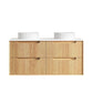 Byron Fluted 1200mm Woodland Oak Four Drawer Wall Hung Vanity