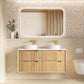 Byron Fluted 1200mm Woodland Oak Four Drawer Wall Hung Vanity