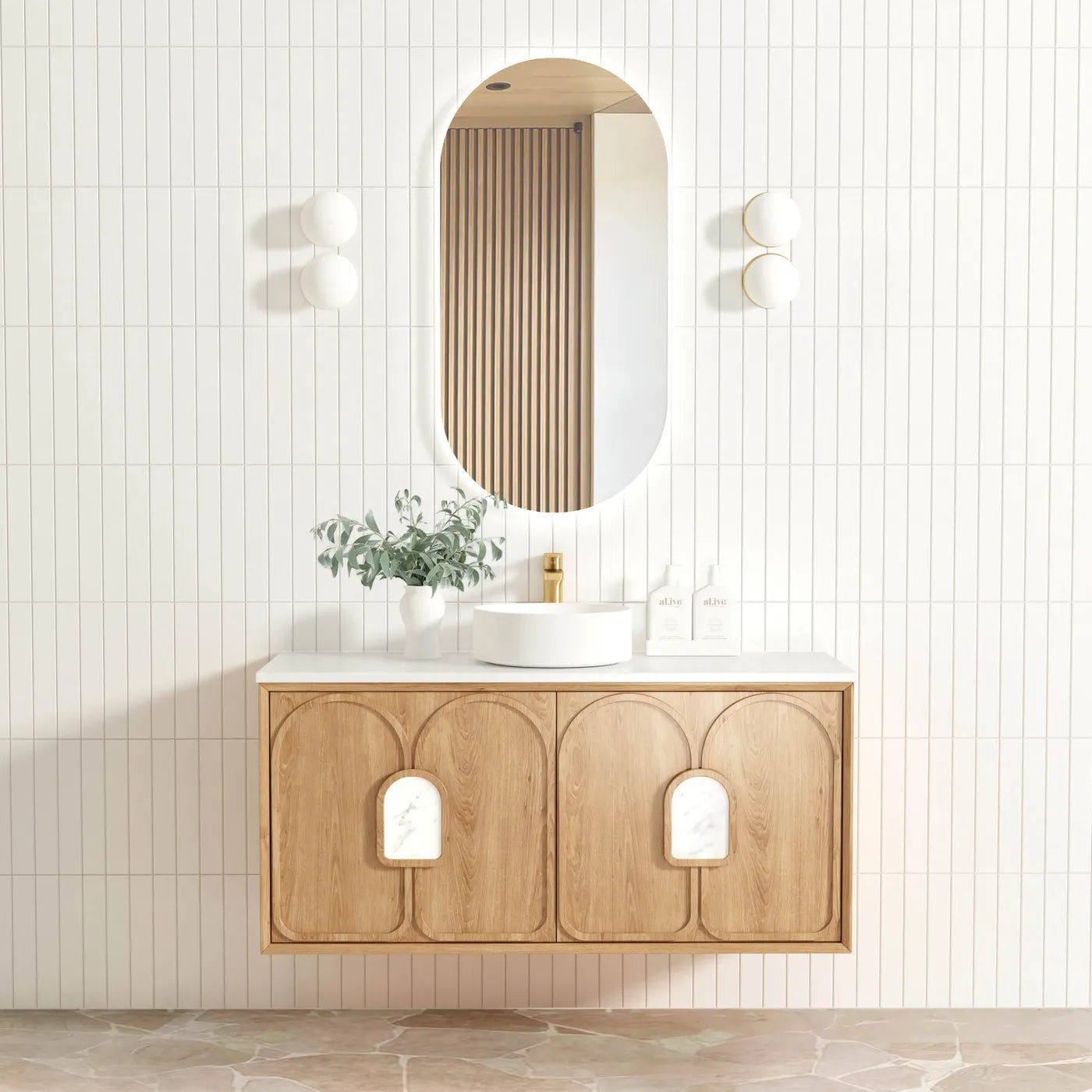 Laguna Mark II 1200mm Woodland Oak Wall Hung Vanity