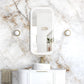 LED Newport 900(H)x450(W) White Metal Frame Tuffi Mirror