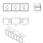 Laguna Mark II 1800mm Woodland Oak Wall Hung Vanity