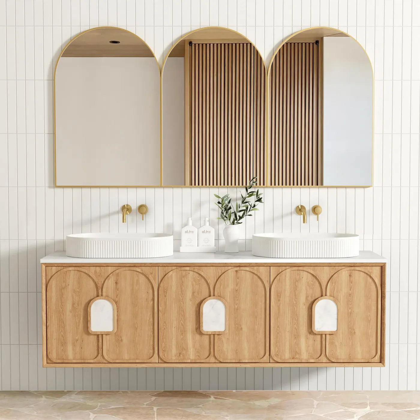 Laguna Mark II 1800mm Woodland Oak Wall Hung Vanity