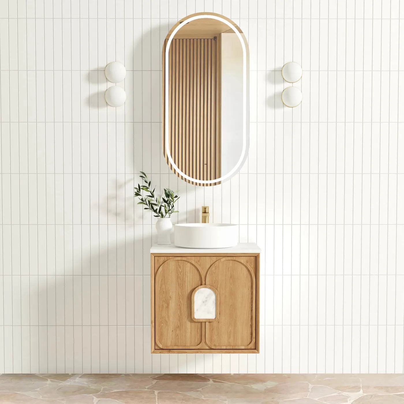 Laguna Mark II 600mm Woodland Oak Wall Hung Vanity