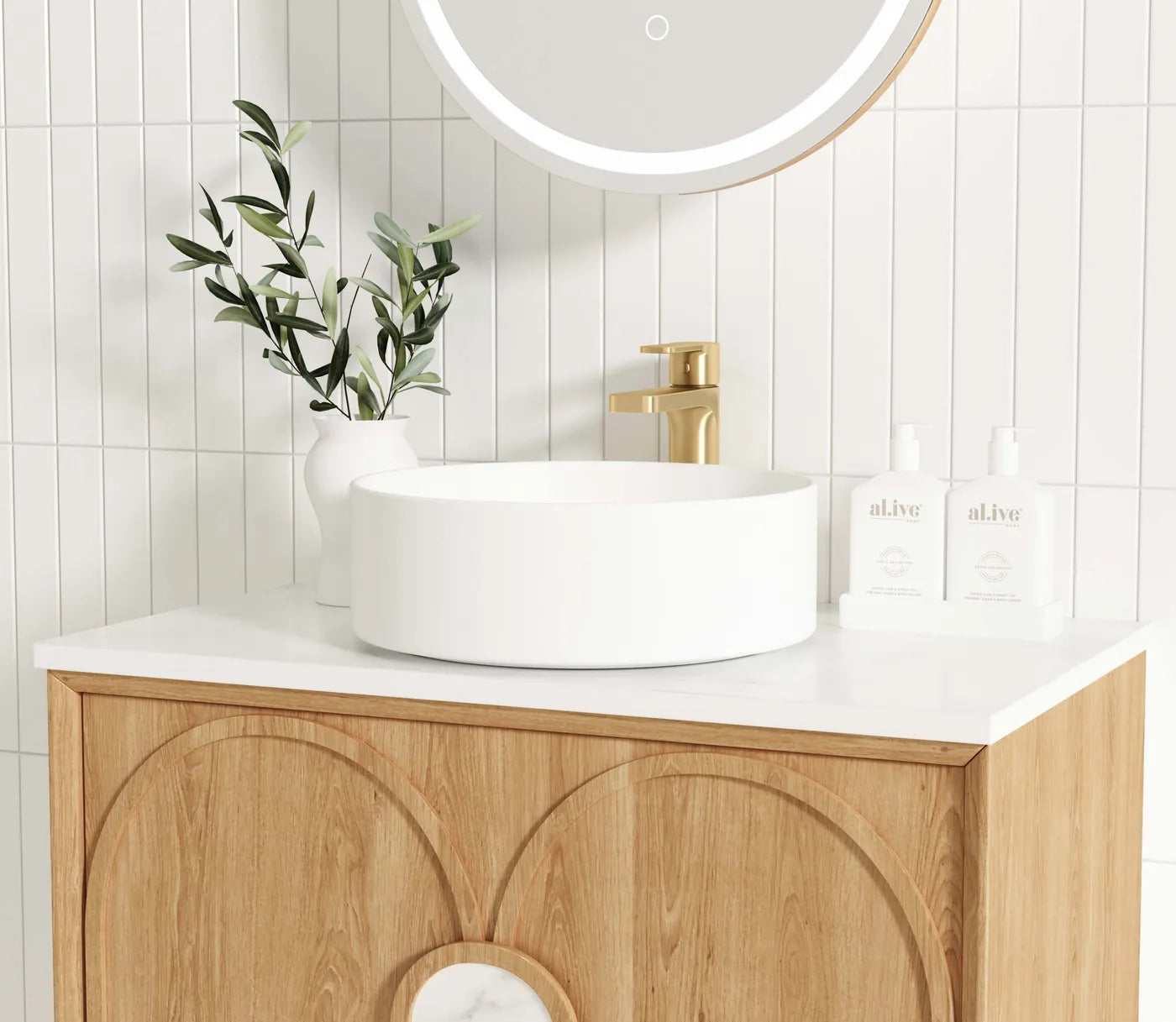 Laguna Mark II 600mm Woodland Oak Wall Hung Vanity