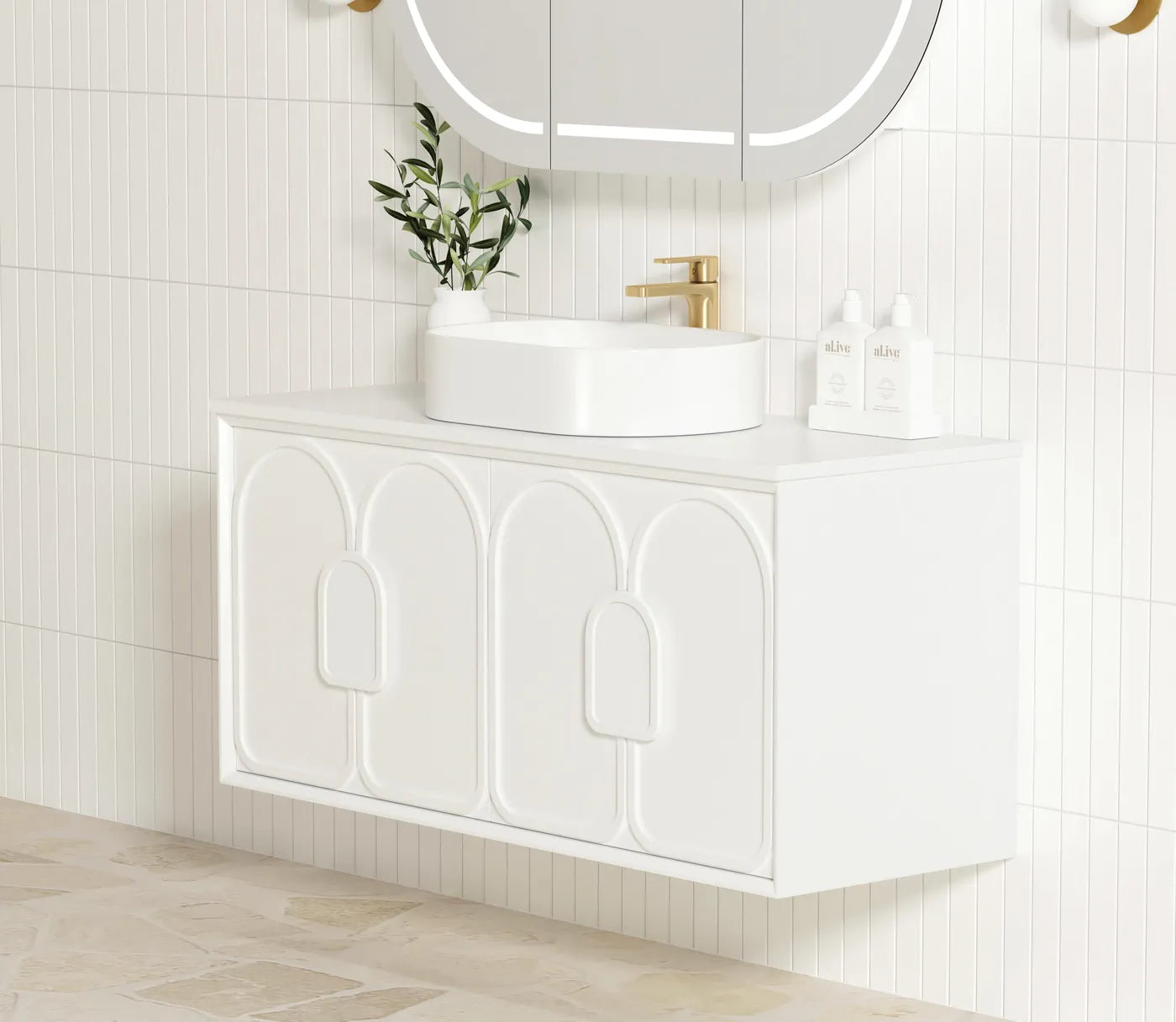 Laguna Mark II 1200mm Matte White Wall Hung Vanity
