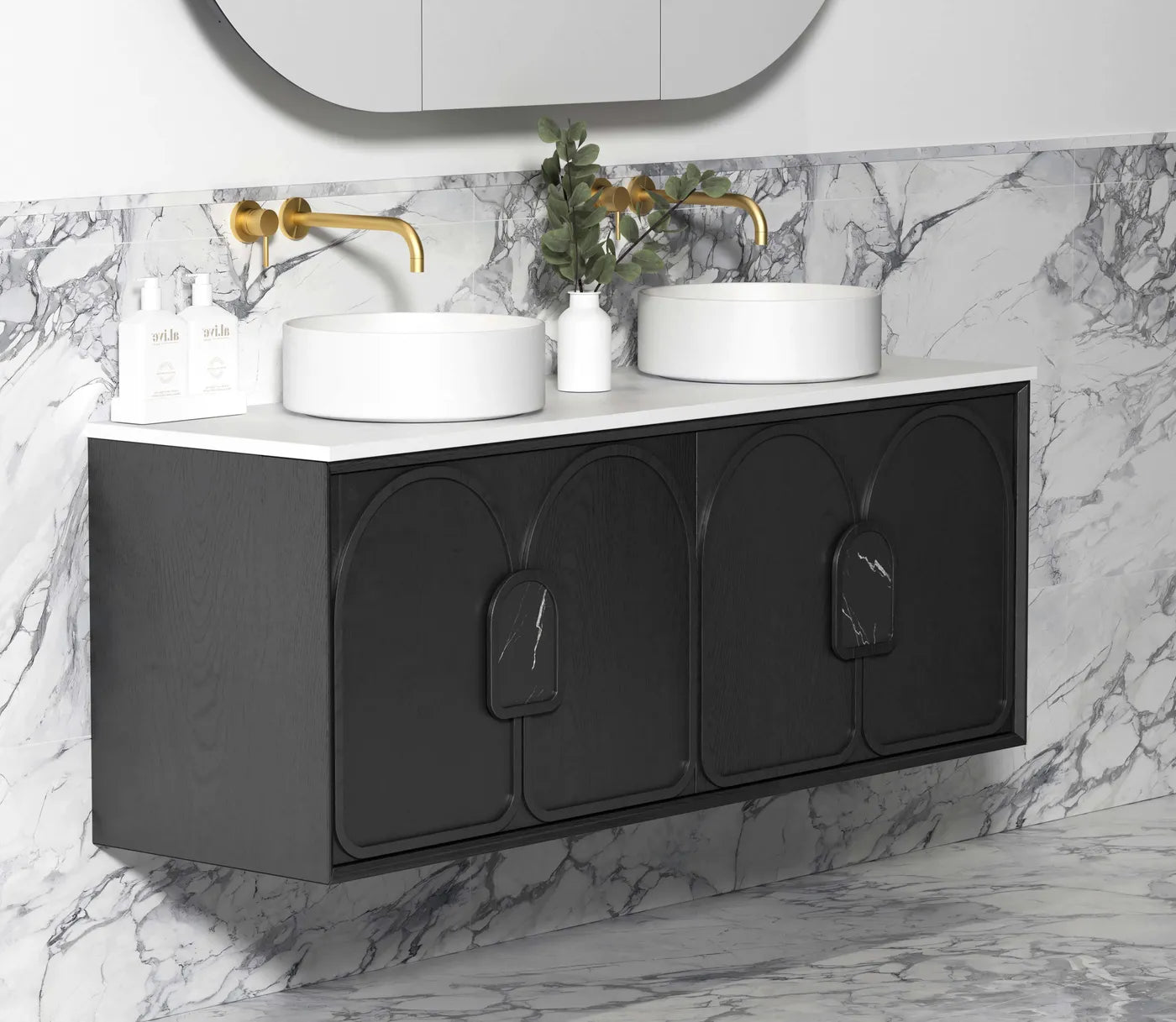 Laguna Mark II 1500mm Black Oak Wall Hung Vanity