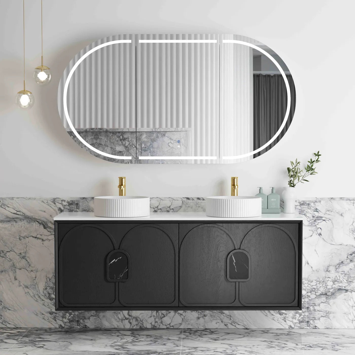 Laguna Mark II 1500mm Black Oak Wall Hung Vanity
