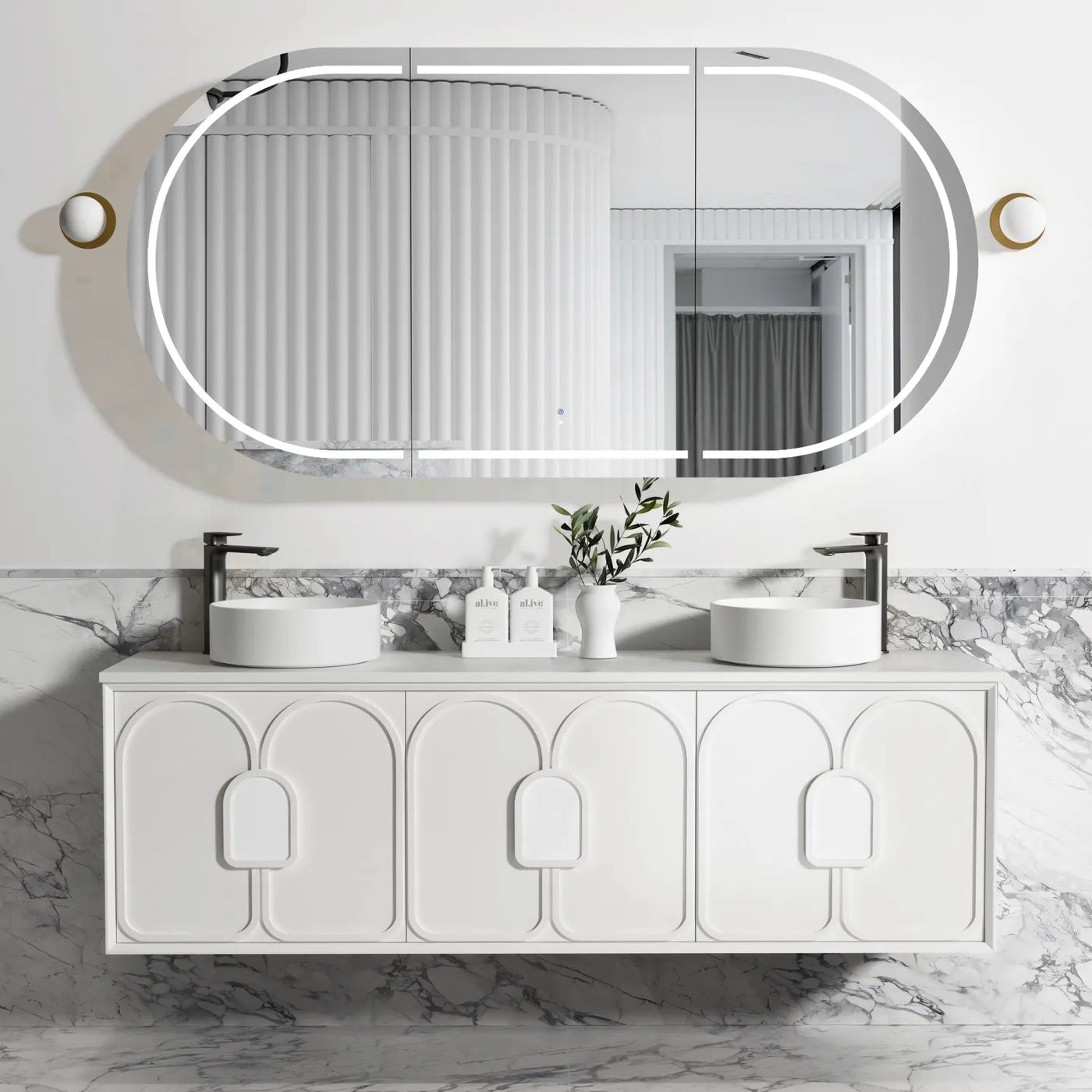 Laguna Mark II 1800mm Matte White Wall Hung Vanity