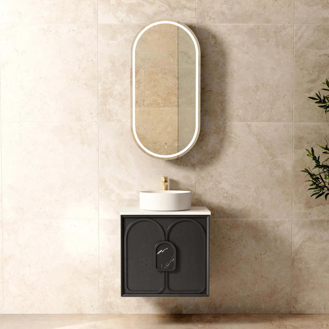 Laguna Mark II 600mm Black Oak Wall Hung Vanity