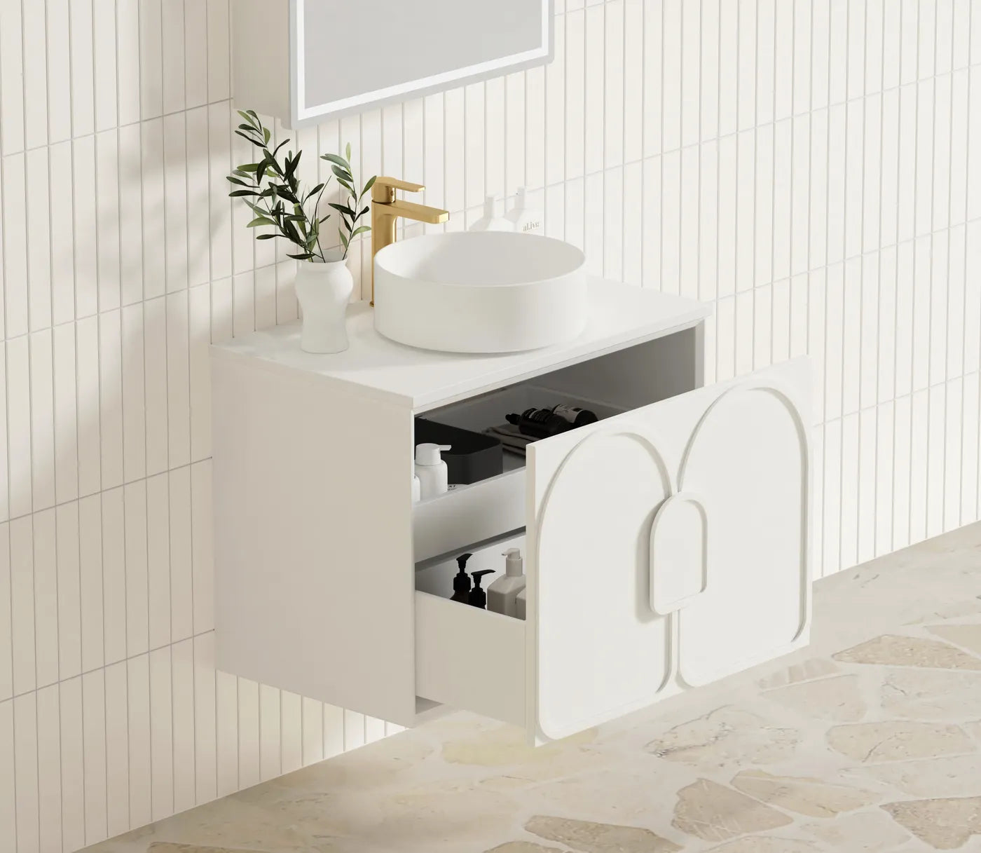 Laguna Mark II 750mm Matte White Wall Hung Vanity