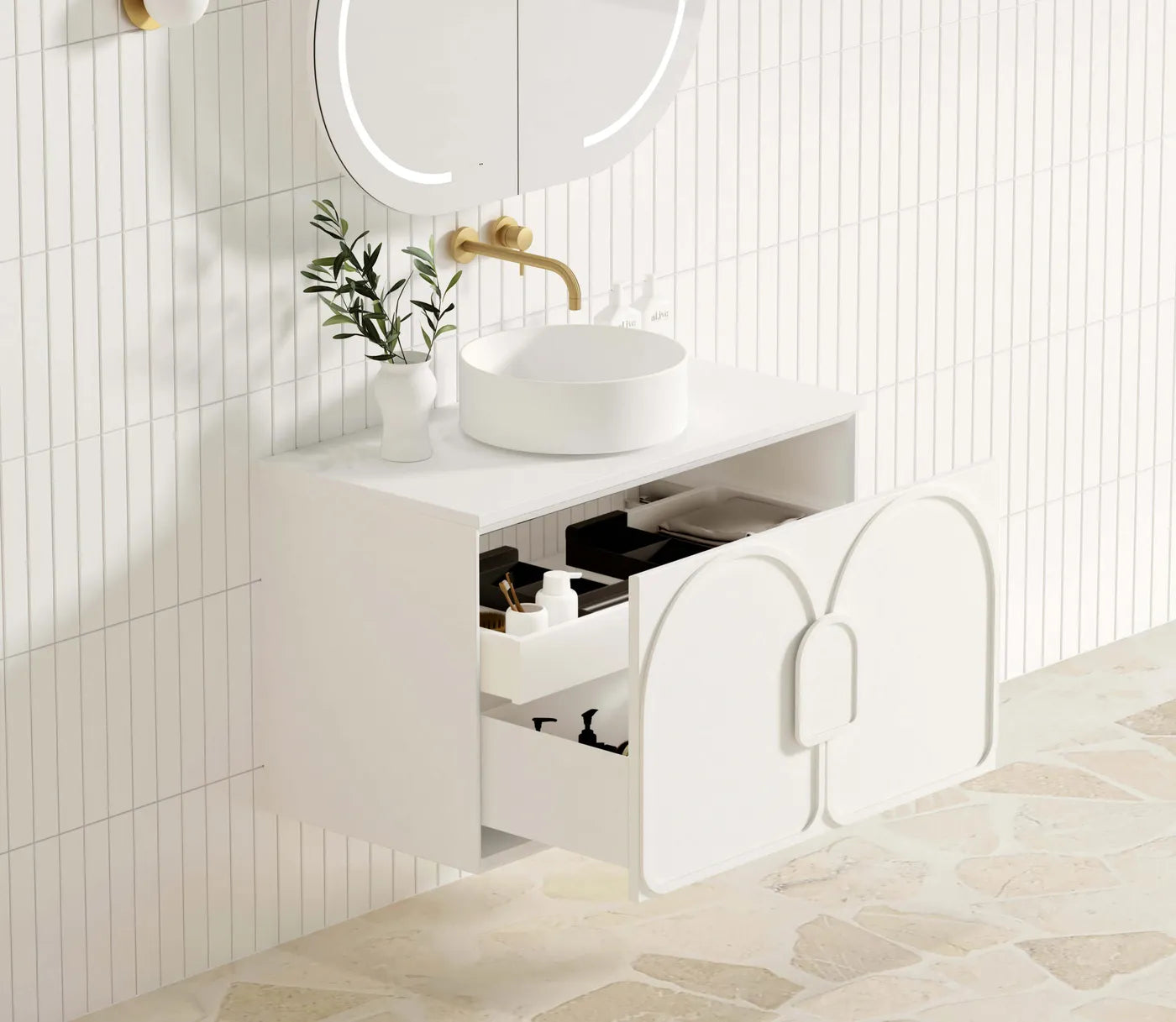 Laguna Mark II 900mm Matte White Wall Hung Vanity
