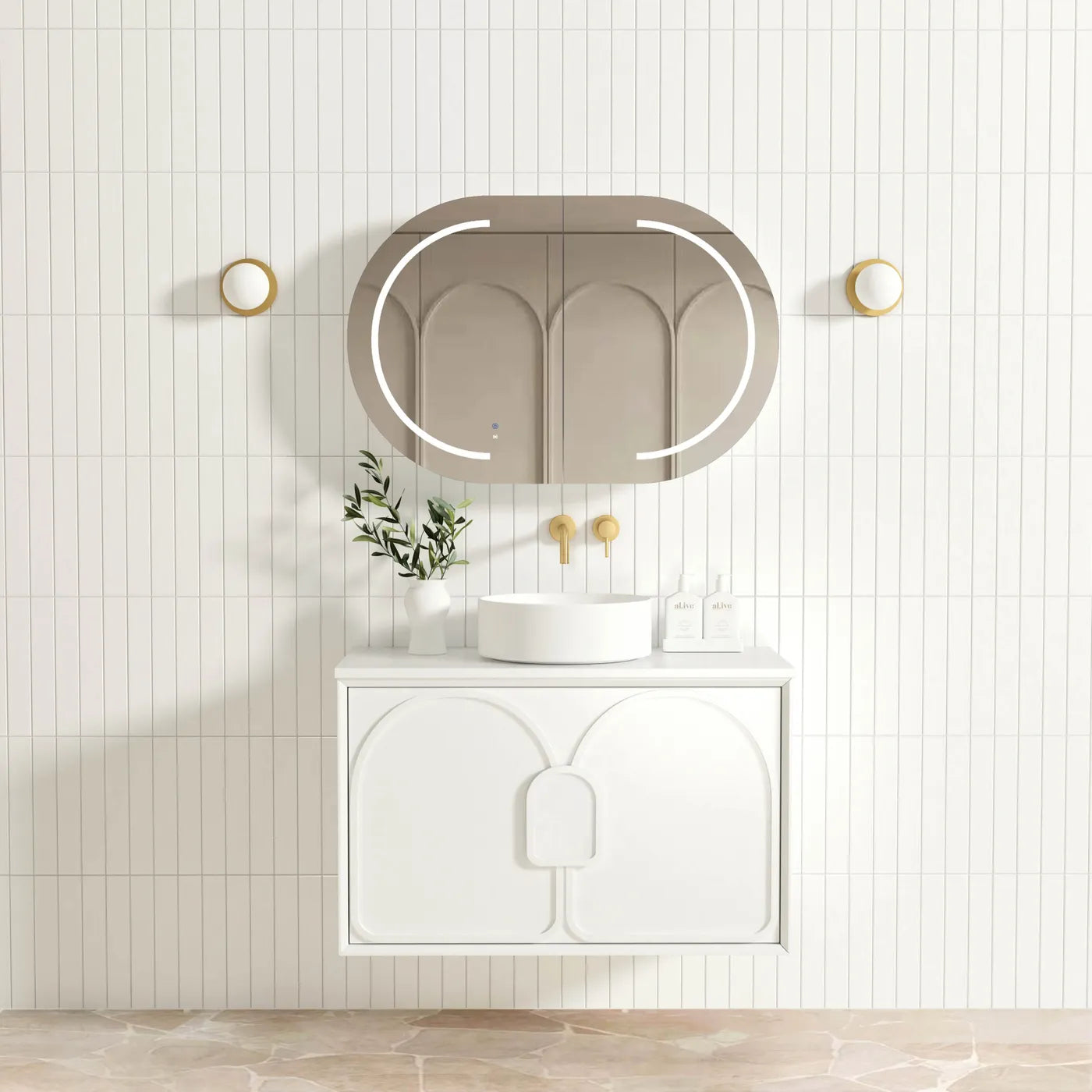 Laguna Mark II 900mm Matte White Wall Hung Vanity