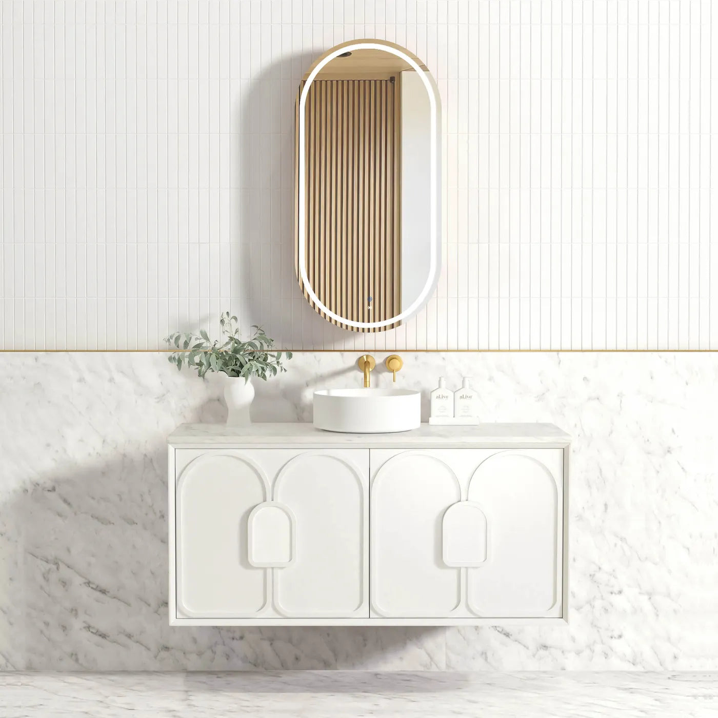 Laguna Mark II 1200mm Matte White Wall Hung Vanity
